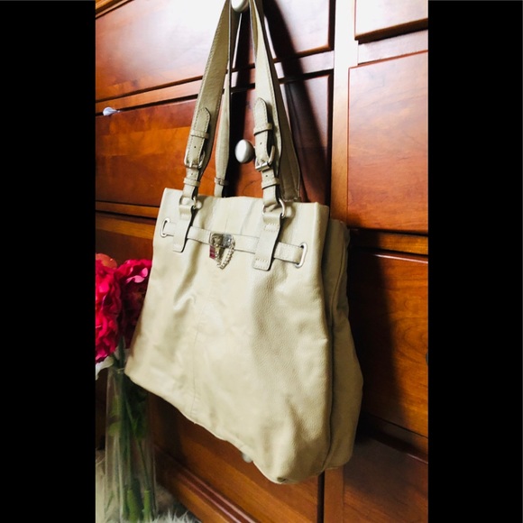 Liz Claiborne/💯 Very nice Tan Leather Purse. - Picture 6 of 8